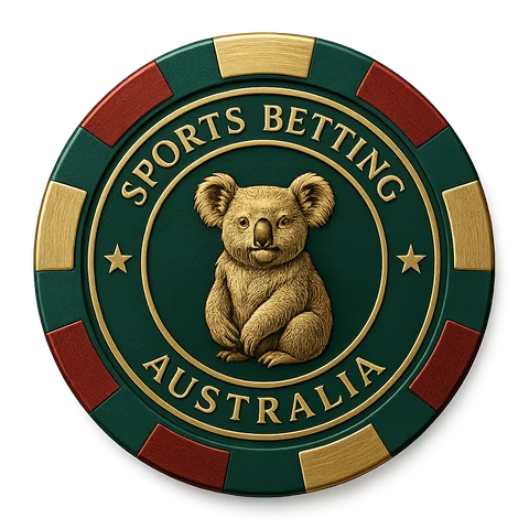 Sports Betting Australia emblem — a koala on a poker chip